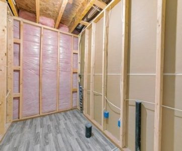 Unfinished,Bathroom,Construction,With,Woodframes,And,Wooden,Flooring